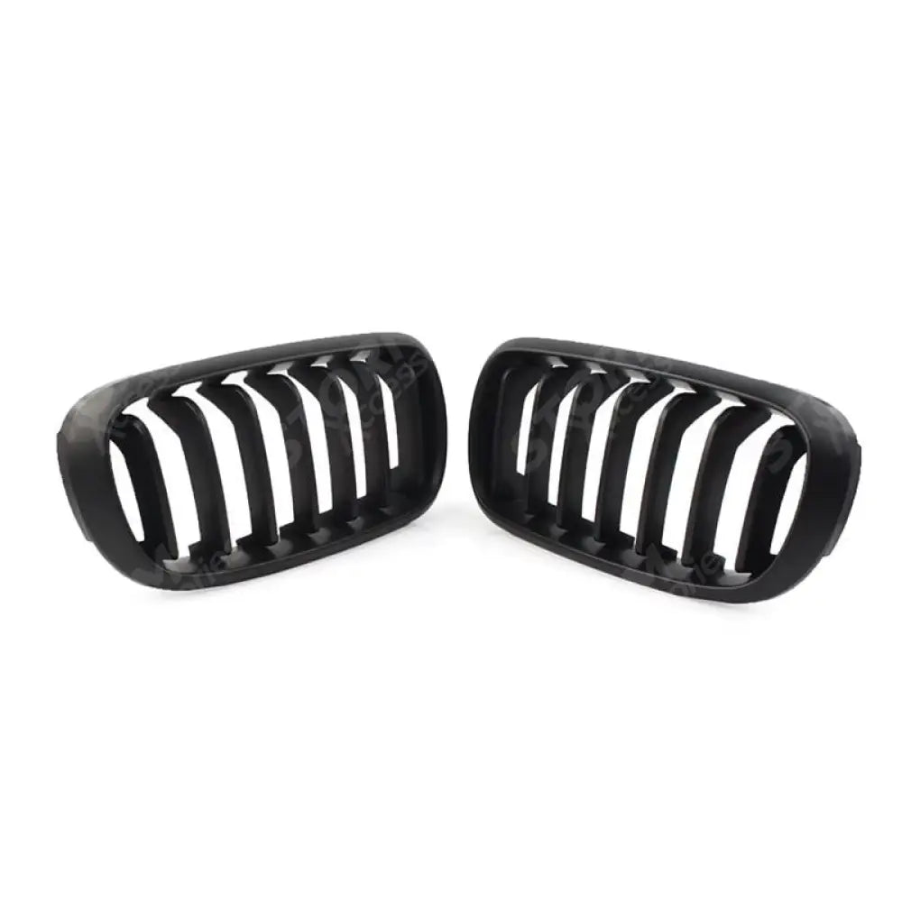 Bmw X5 F15 2013-2018 - Matte Black Front Grill - Solid Slat