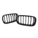 Bmw X5 F15 2013-2018 - Matte Black Front Grill - Solid Slat