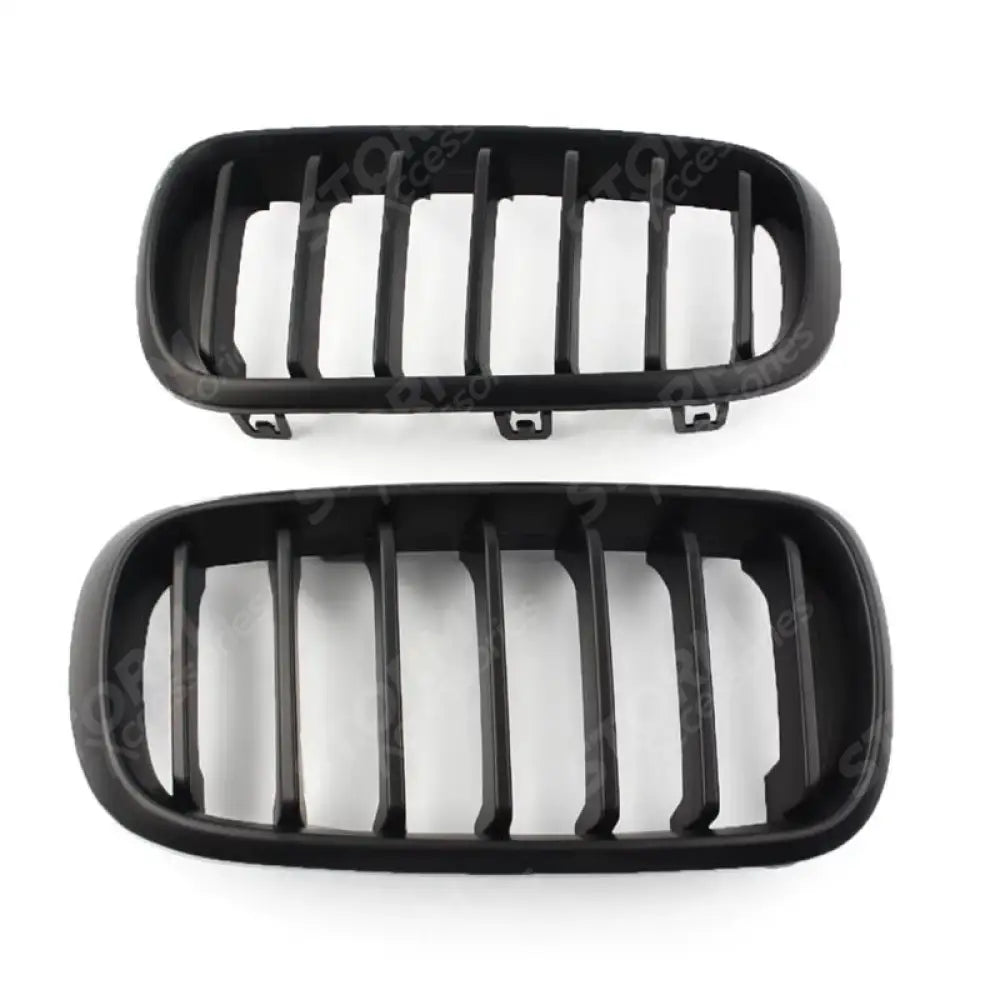 Bmw X5 F15 2013-2018 - Matte Black Front Grill - Solid Slat