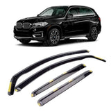 Bmw X5 F15 2014-2018 Stx Internal Wind Deflectors - 4pcs - Clip In Fitment - Dark Smoke