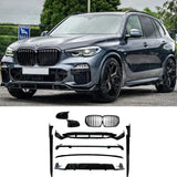 Bmw X5 G05 2018-2022 - Black Knight Aero Kit Full - With Grill & Mirror Caps