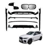 Bmw X5 G05 2018-2022 - Black Knight Aero Kit Full - With Grill & Mirror Caps
