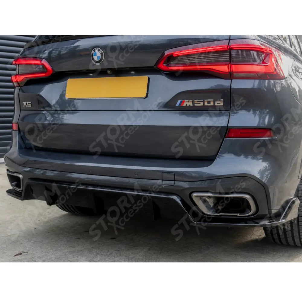 Bmw X5 G05 2018-2022 - Black Knight Rear Diffuser In Gloss Black