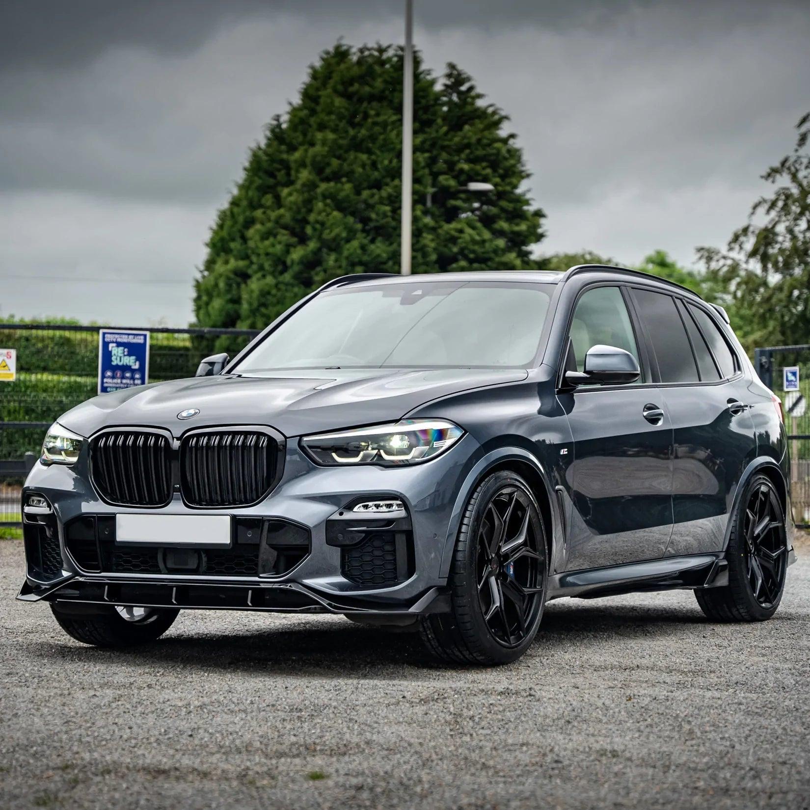 BMW X5 G05 2018+ – FRONT SPLITTER IN GLOSS BLACK – BLACK KNIGHT - Storm Xccessories2