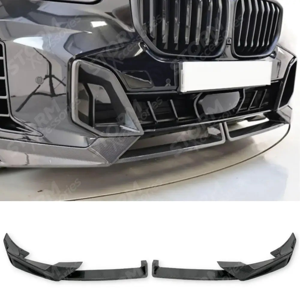 BMW X5 G05 LCI M Sport 2023+ Front Splitter In Carbon Look