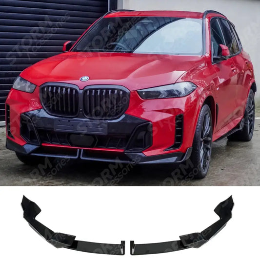 BMW X5 G05 LCI M Sport 2023+ Front Splitter In Gloss Black