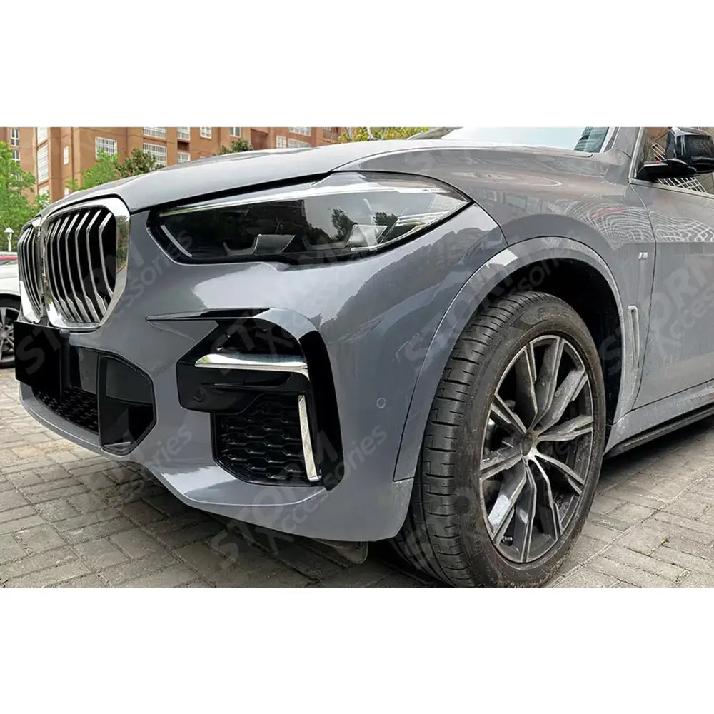 BMW X5 G05 (PRE LCI) M Sport 2019-2022 Front Bumper Canards In Gloss Black