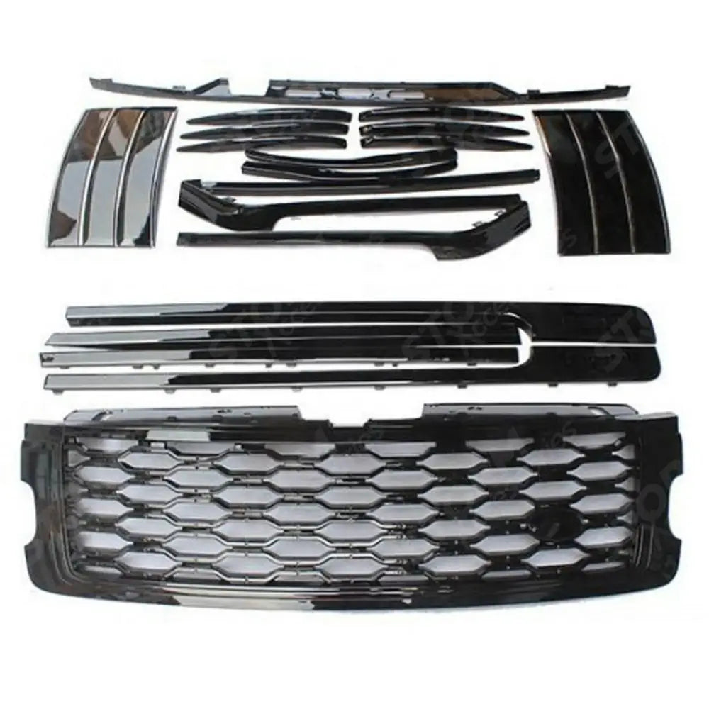 Body Kit Trim Set Grille And Trims Black For Range Rover Vogue 2018 - 2022 - L405
