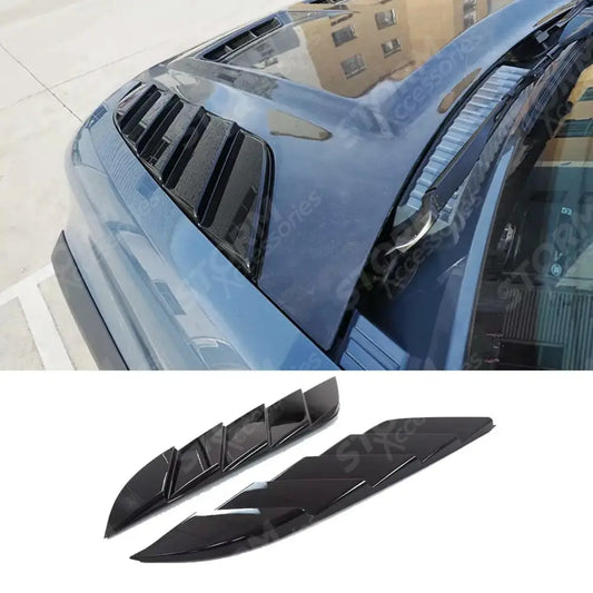 Bonnet Vent Covers Gloss Black For Land Rover Defender 90 / 110 / 130 L663 2020