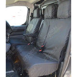 Citroen Dispatch - Peugeot Expert - Toyota Proace - 2016 On - Black Seat Covers - Front Set