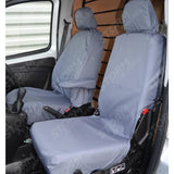 Citroen Nemo 2008 On Driver’s Seat And Folding Passenger Seat Covers - Pair - Grey