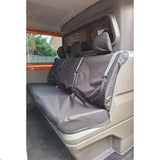 Crew Cab Rear Seat Covers In Black With Armrests For Man TGE 2017+ - Seat Covers