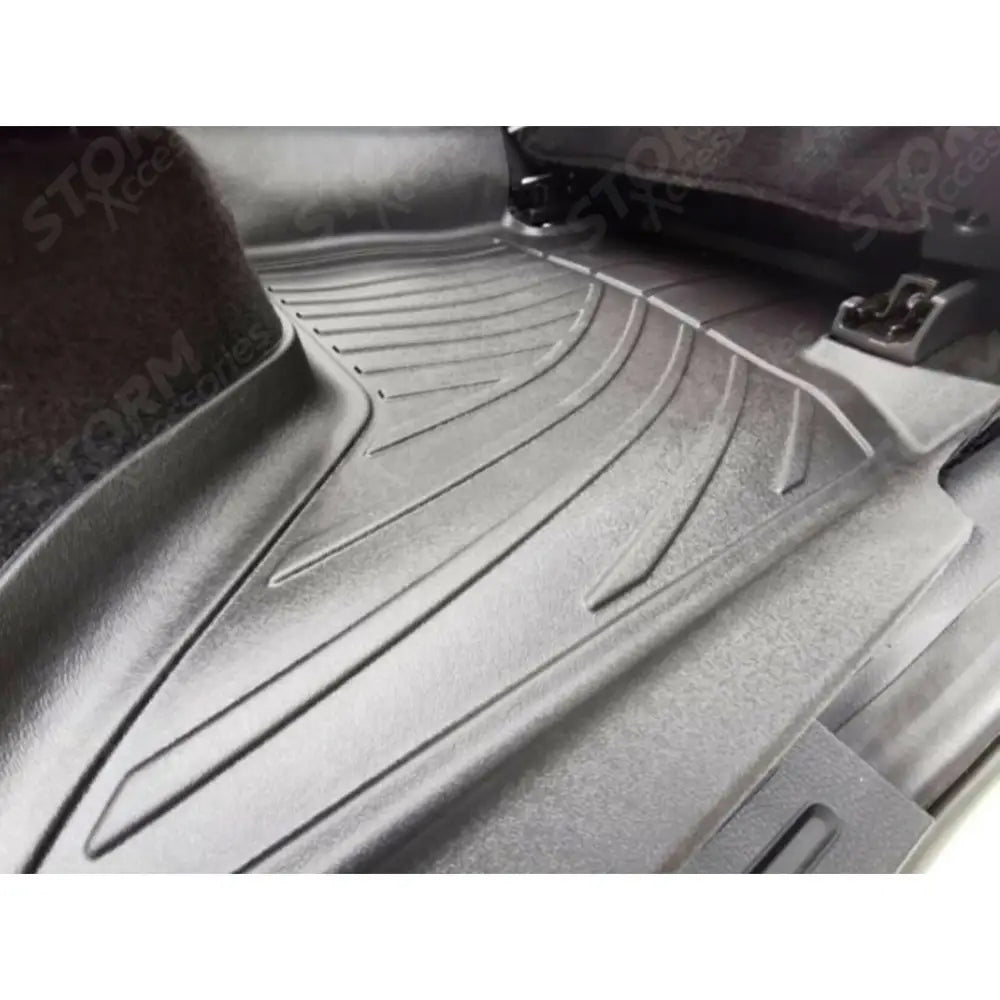 Double Cab 3d Tailored Mats 3 -pcs Set Black Mudblock For Ford Ranger T6 - 2012-2022