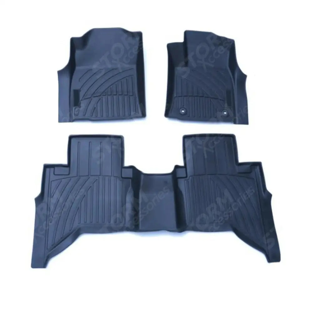 Double Cab Automatic 3d Tailored Mud Mats Black Mudblock For Toyota Hilux 2016 - 2021