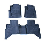 Double Cab Automatic 3d Tailored Mud Mats Black Mudblock For Toyota Hilux 2016 - 2021