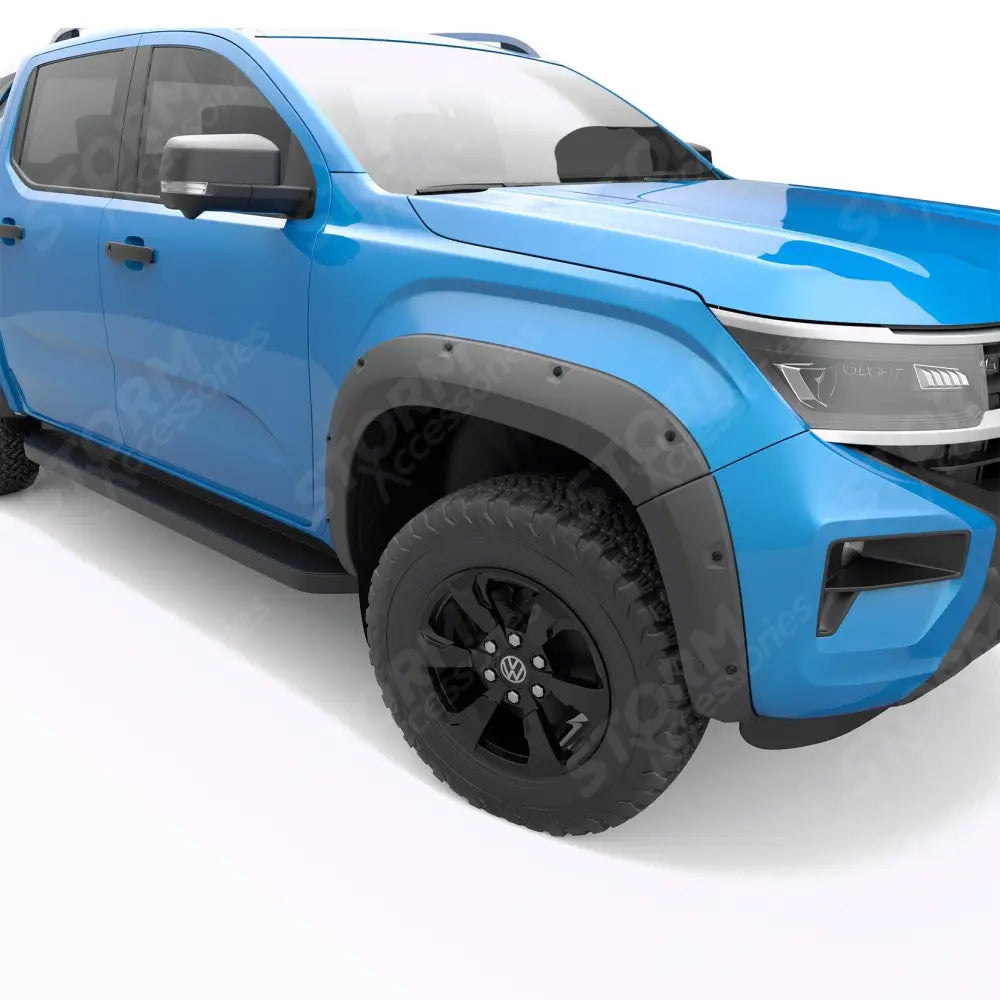 Double Cab Egr Wheel Arch Kit Bolt Look Matt Black Finish 6 Pcs For Volkswagen Amarok 2023 On