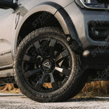 Ford Ranger 2023 On Double Cab EGR Wheel Arch Kit Smooth Gloss Black Finish - 6 Pcs