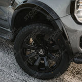 Ford Ranger 2023 On Double Cab EGR Wheel Arch Kit Smooth Gloss Black Finish - 6 Pcs