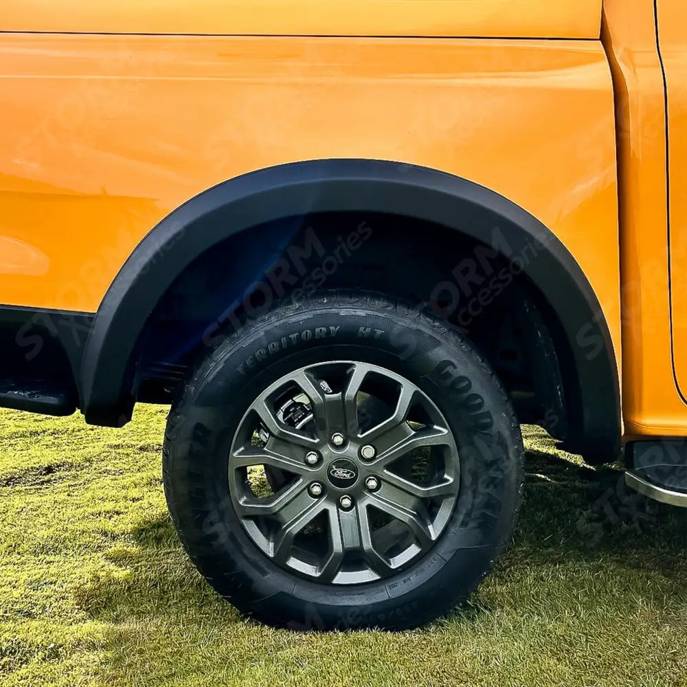 Double Cab EGR Wheel Arch Kit Smooth Matt Black Finish 6 Pcs For Ford Ranger 2023 On