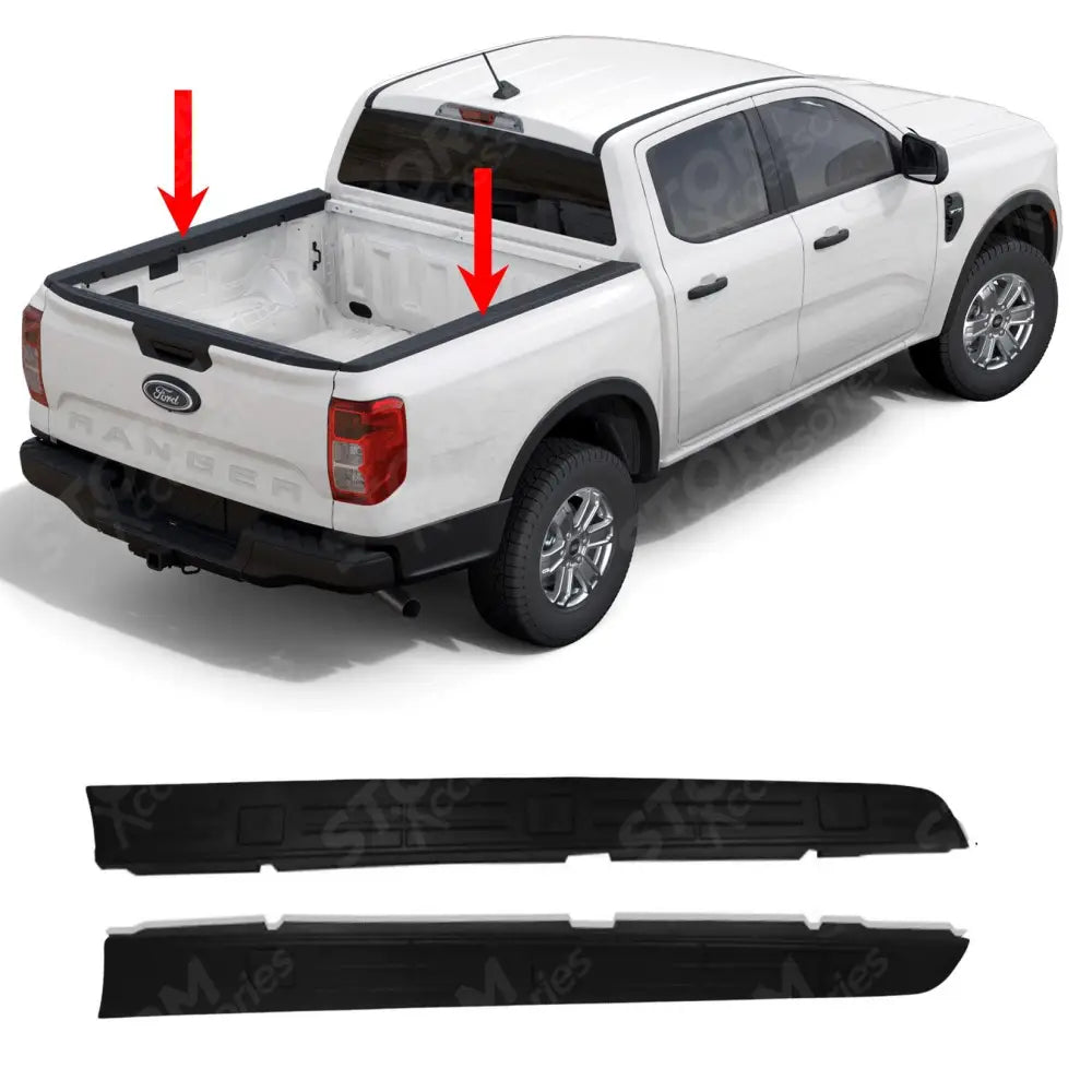 Double Cab Load Bed Rail Caps 2pcs For Ford Ranger T9 2023 On