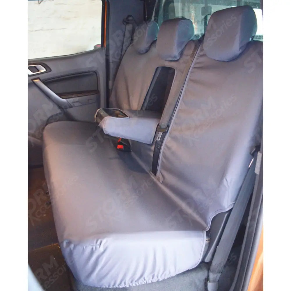 Double Cab Rear Seat Covers Grey For Ford Ranger 2012-2022