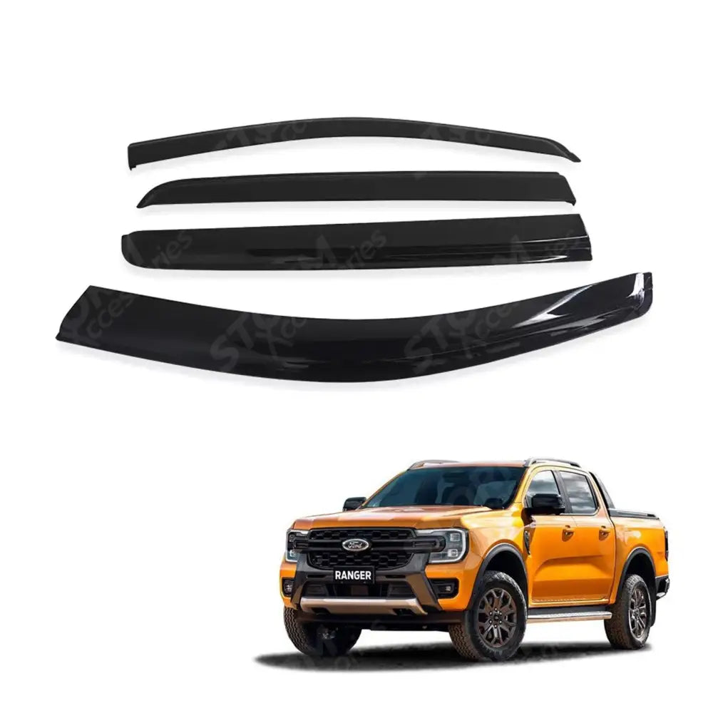 Double Cab Stx Quad Wind Deflectors 4pcs For Ford Ranger T9 & Vw Amarok 2023 On