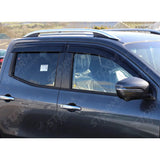 Double Cab Wind Deflectors 4pcs Black For Nissan Np300 - Mercedes X Class - 2015 On