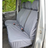 Driver And Double Passenger Seat Covers Grey For Fiat Scudo Van 2007-2016