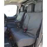 Driver And Double Passenger Seat Covers In Black For Proace / Expert / Dispatch 2016 On