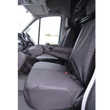 Driver And Front Double Passenger Seat Covers Folding Black For Volkswagen Crafter 2017 On