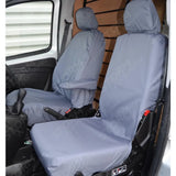 Driver’s Seat And Folding Passenger Seat Covers Pair Grey For Citroen Nemo 2008 On