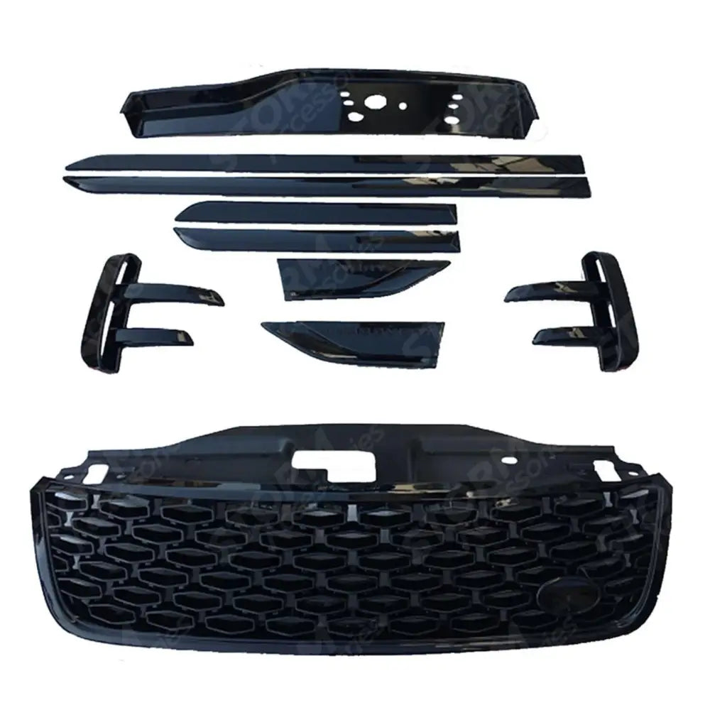 Dynamic Black Edition Kit Grill Mouldings Trims For Land Rover Discovery 5 2017 - 2020
