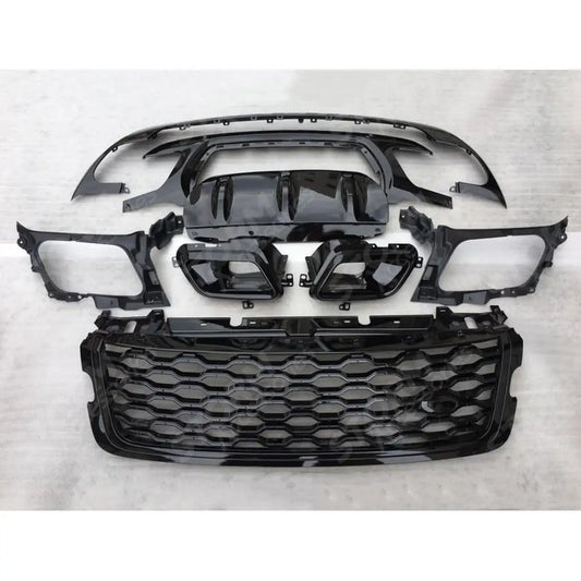 Dynamic Upgrade Kit Grille, Side Vents, Bumper Additions Black For Range Rover Velar 2017 On - L560