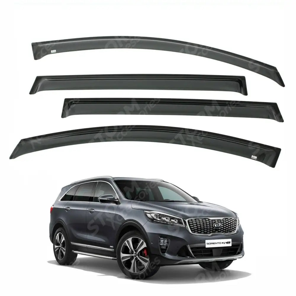 Egr 4-pcs Wind Deflectors External Fit For Kia Sorento 2015 On