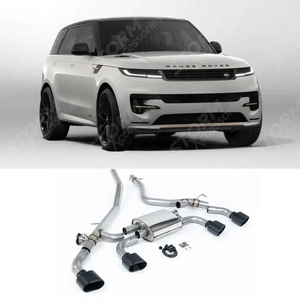 Exhaust System For Range Rover Sport L461 2023+ - P460/510/550e 3.0 i6 Plug In Hybrid Milltek Sport Cat Back Cerakote Black Ovals