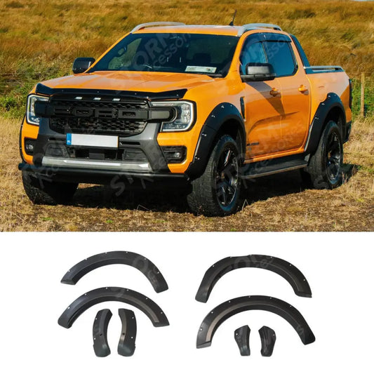 Extreme Wheel Arches In Matt Black For Ford Ranger 2023 On