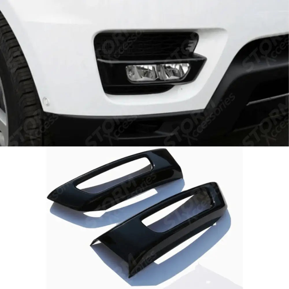 Fog Light Lamp Covers Set Gloss Black For Range Rover Sport 2014 - 2017 - L494