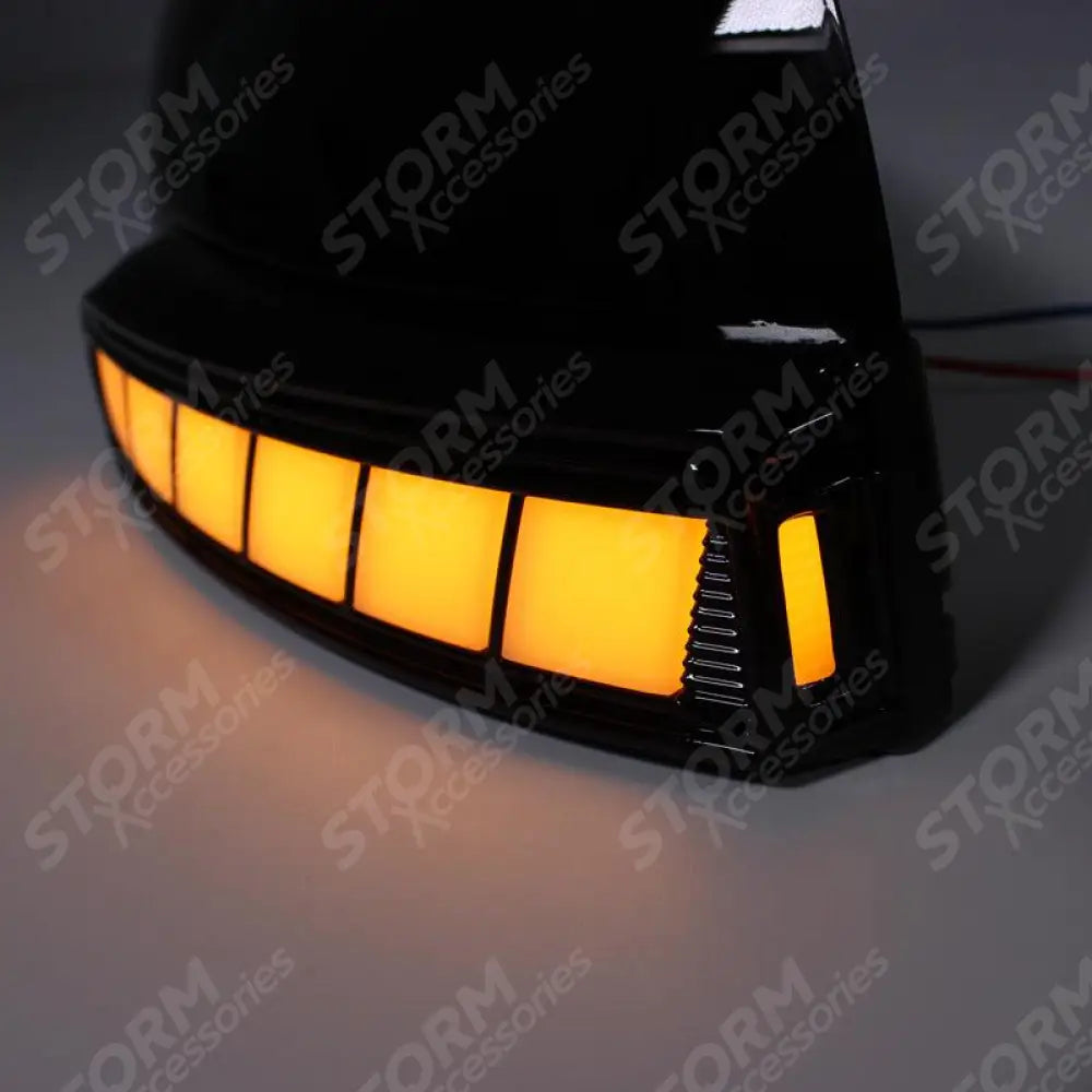 Ford Ranger 2012-2022 - Wing Mirror Covers Caps With Indicator Leds - Black - Pair