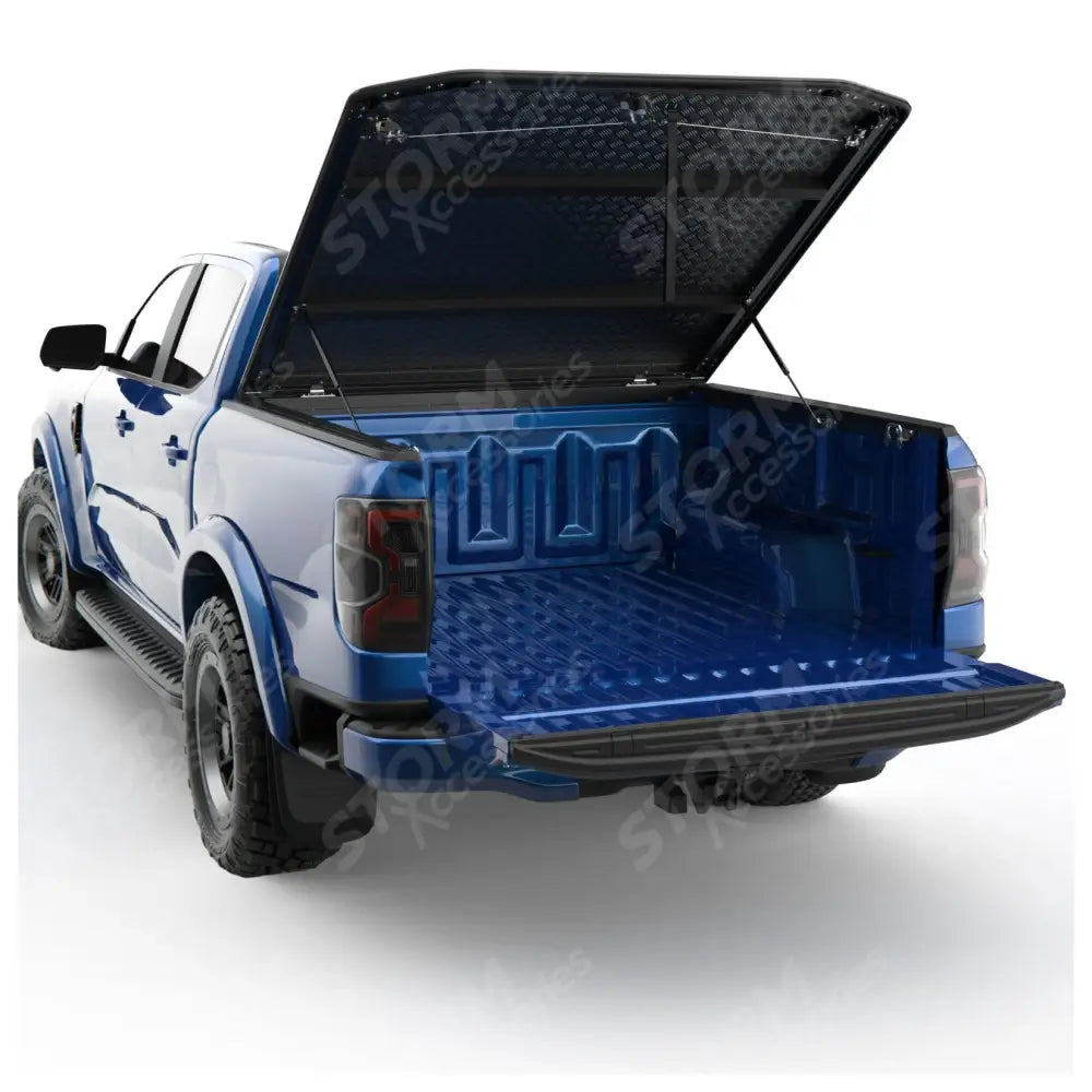 Ford Ranger 2023 On Double Cab Egr Aluminium Tonneau Cover - Black Finish