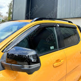 Ford Ranger Double Cab & Vw Amarok 2023 On - Egr Wind Deflectors External Fit - Dark Smoke