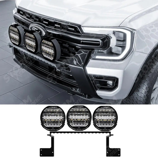 Ford Ranger Next Gen 2023+ Front Spotlight Mount Bracket Bar Black Choose Lazer Lamps