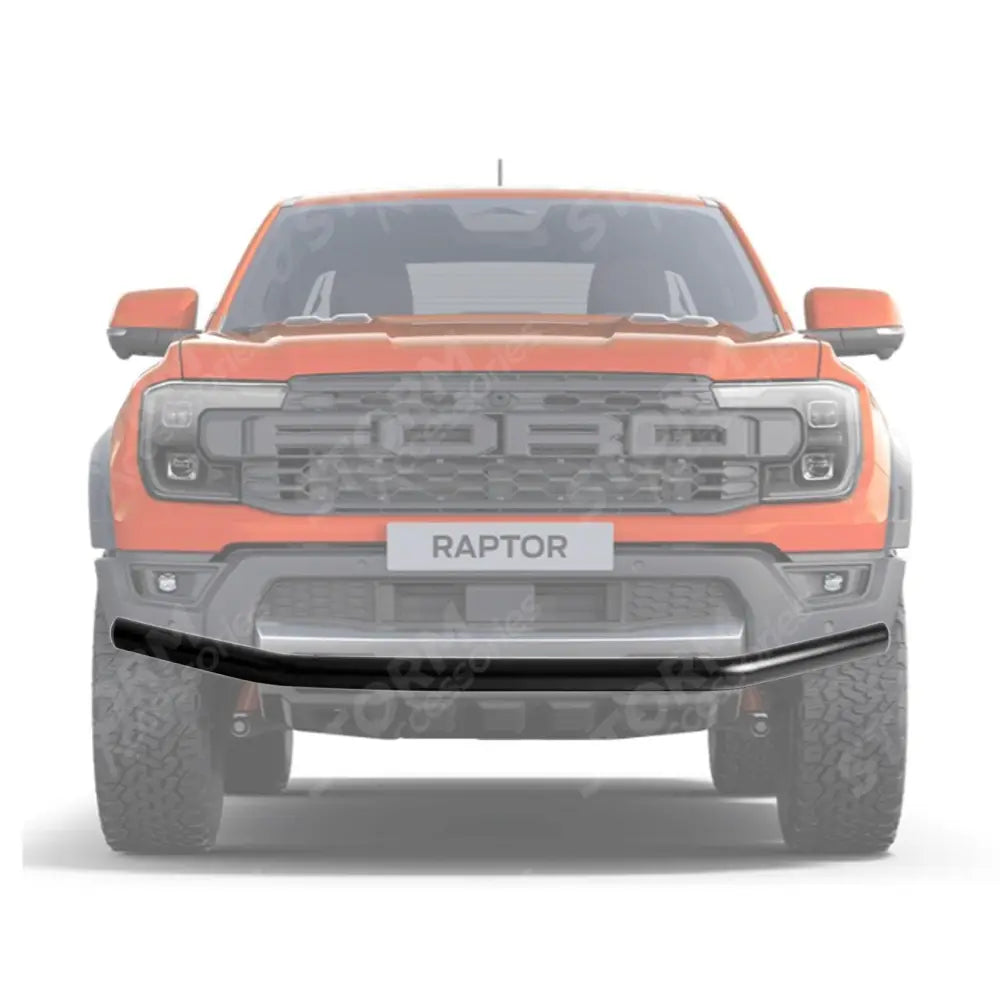 Ford Ranger Raptor 2023 On Single Deck Black Powder Coat Front Spoiler Bar