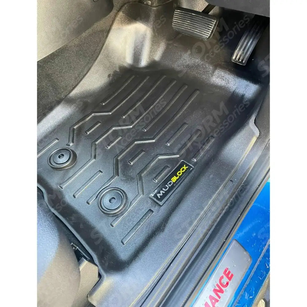 Ford Ranger & Raptor & Vw Amarok 2023 On - 3d Tailored Mud Mats - Black - Mudblock