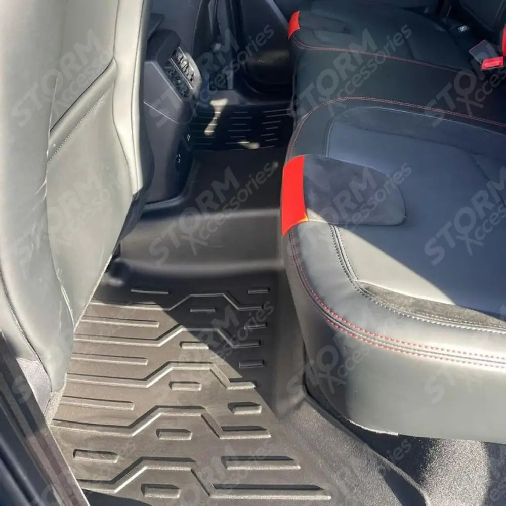 Ford Ranger & Raptor & Vw Amarok 2023 On - 3d Tailored Mud Mats - Black - Mudblock