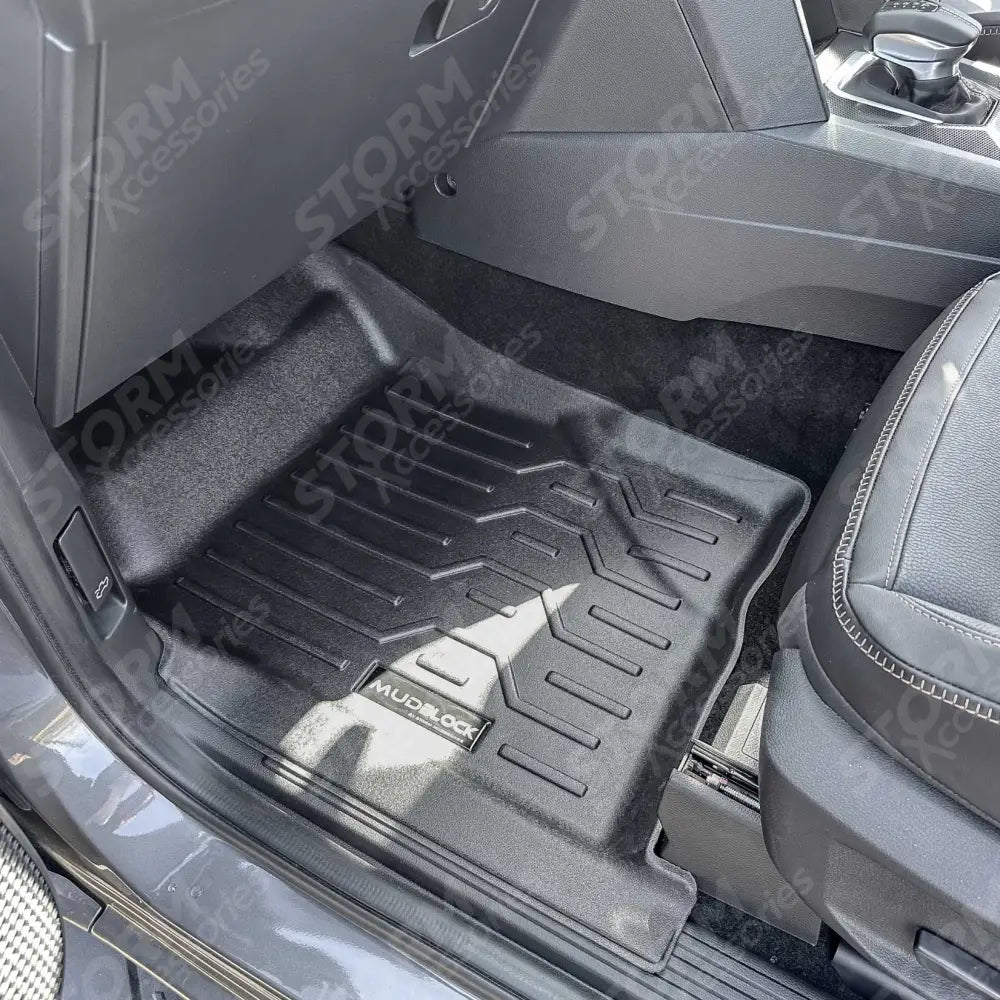 Ford Ranger & Raptor & Vw Amarok 2023 On - 3d Tailored Mud Mats - Black - Mudblock