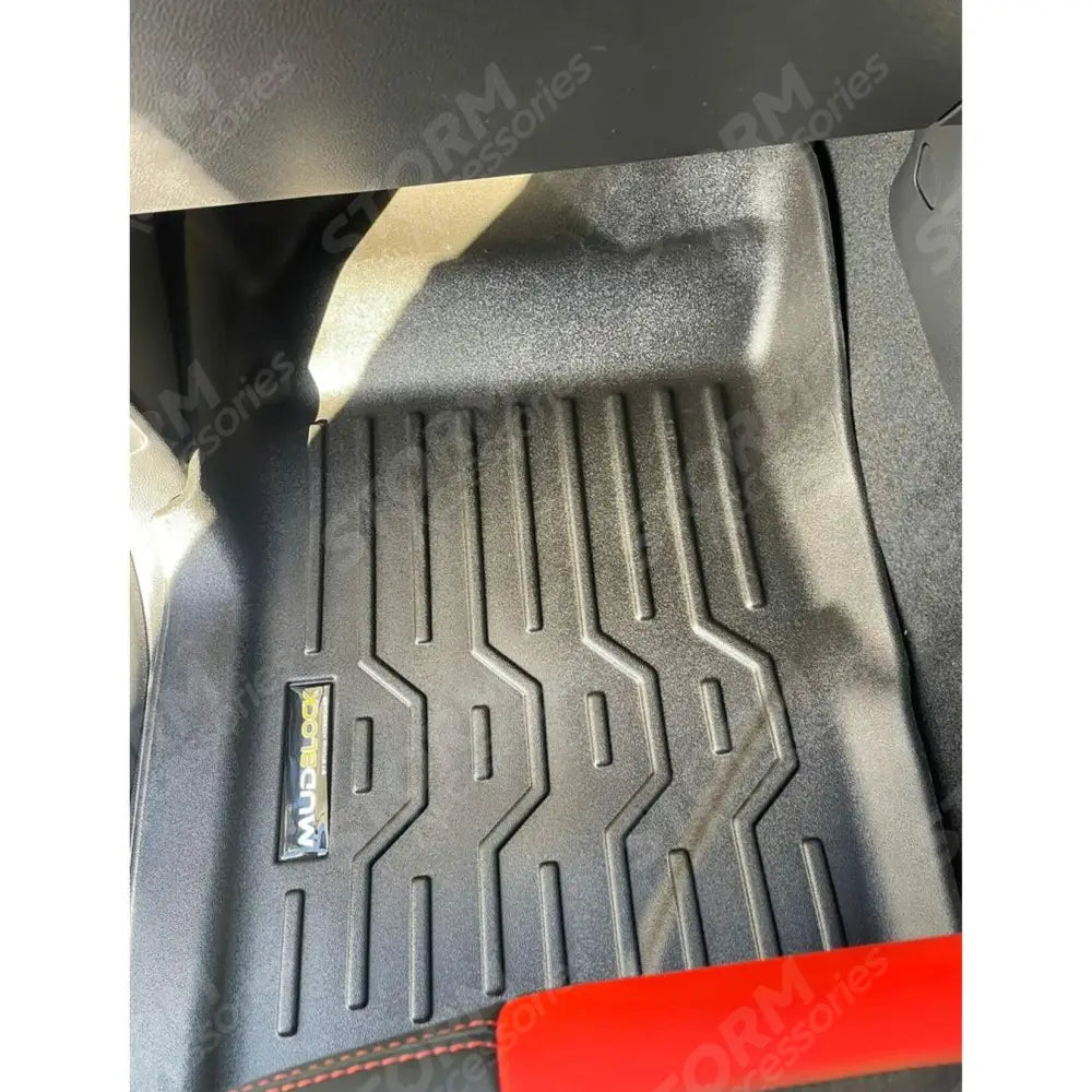 Ford Ranger & Raptor & Vw Amarok 2023 On - 3d Tailored Mud Mats - Black - Mudblock