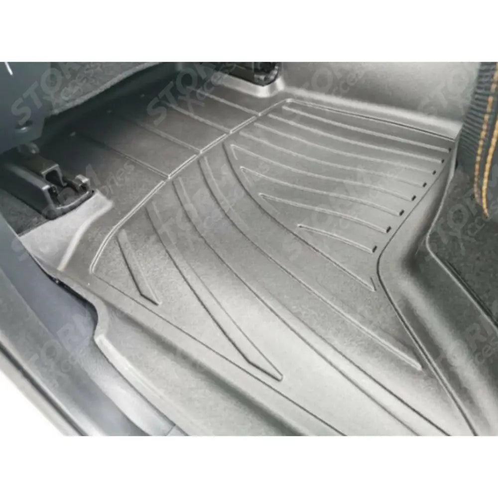 Ford Ranger T6 - 2012-2022 Double Cab 3d Tailored Mats 3 -pcs Set - Black Mudblock