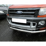 Ford Ranger T6 2012-2022 - Single Deck Front Spoiler City Bar - Stainless Steel