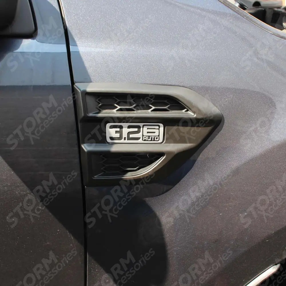Ford Ranger T6 2016-2018 Side Vent Grille Covers - Black