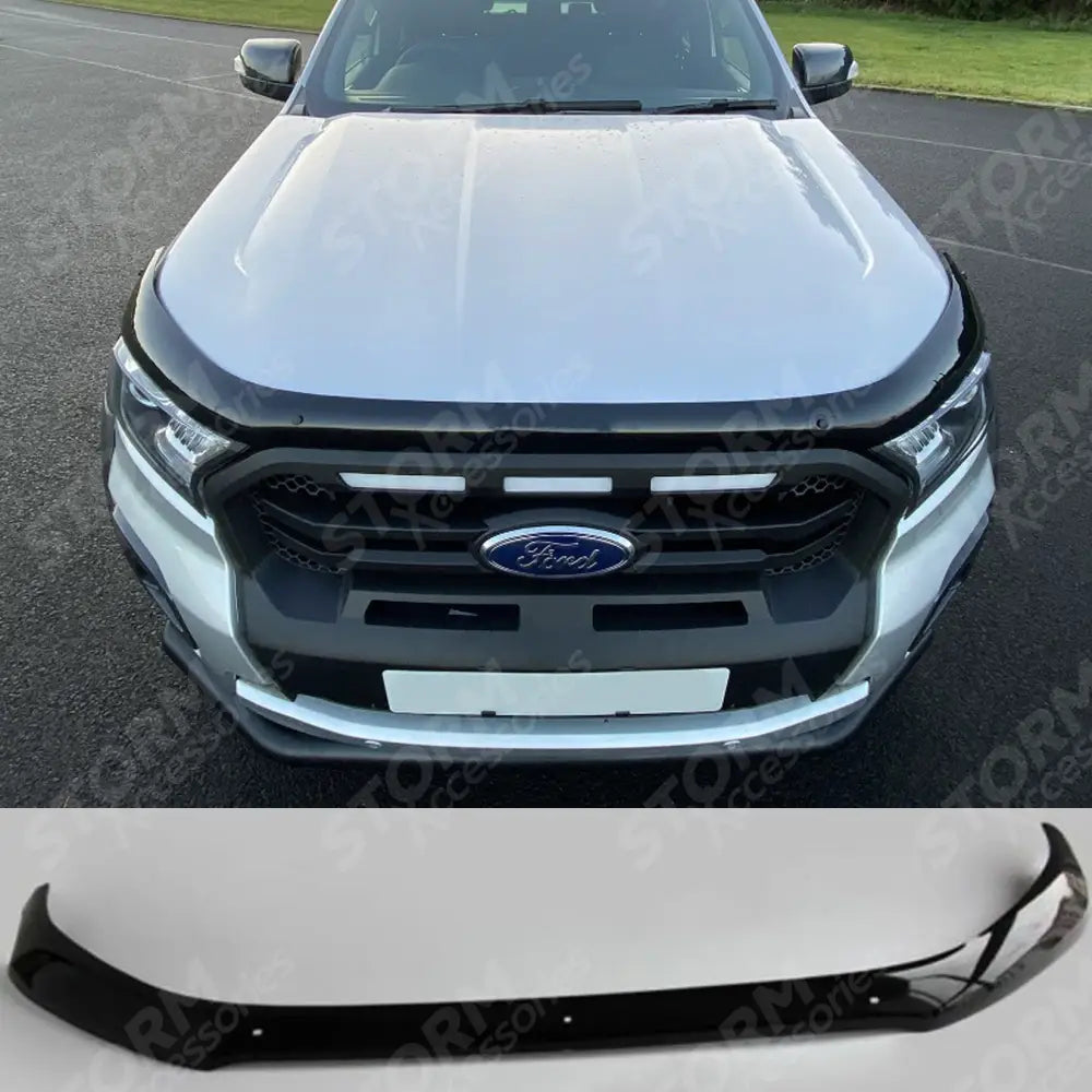 Ford Ranger T6 2016-2022 - Stx Bonnet Guard Protector - Black - B004